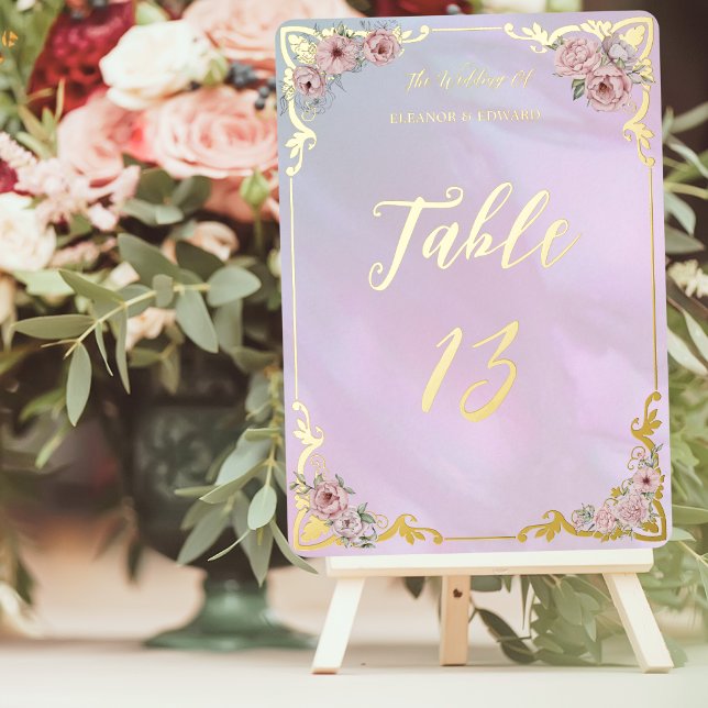 Tarjeta de número de tabla de Relieve metalizado d (Subido por el creador)