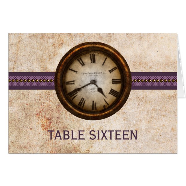Tarjeta de número de tabla de reloj de antigüedade (Anverso (Horizontal))