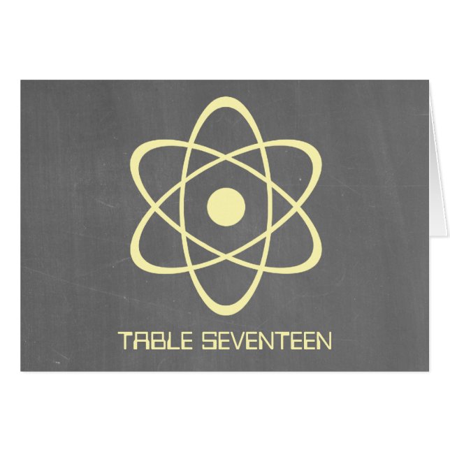 Tarjeta de número de tabla de tablón de cartón ató (Anverso (Horizontal))