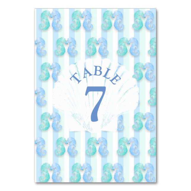Tarjeta de número de tabla del Boda de caballito d (Anverso)