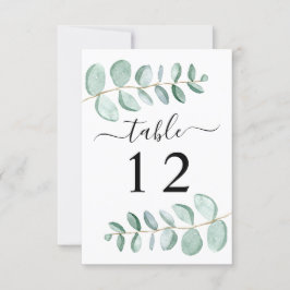 Tarjeta de número de tabla del Boda de ecología de