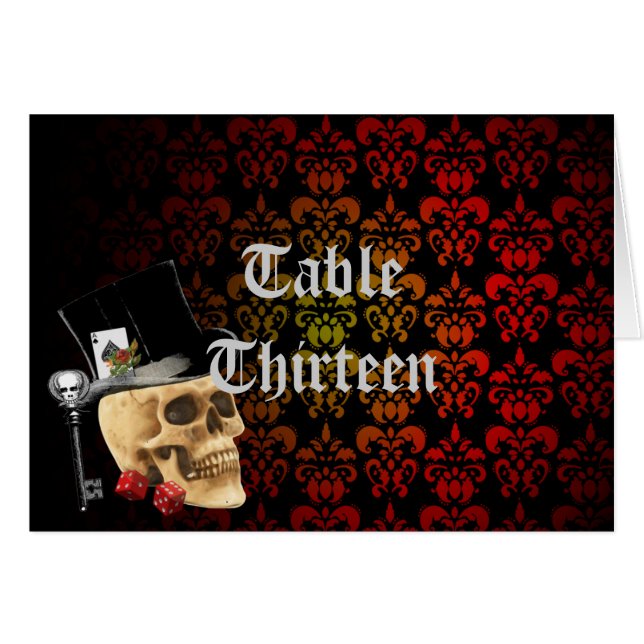 Tarjeta de número de tabla del cráneo del jugador  (Anverso (Horizontal))