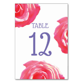 Tarjeta de número de tabla floral