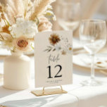 Tarjeta de número de tabla floral de otoño rústica<br><div class="desc">Elegante Tarjeta de número de mesa de asientos florales de otoño. El diseño continúa en la parte trasera. Para ordenar el gráfico de asientos del número de tabla, simplemente personalizar cada tarjeta con el número de tabla y los nombres de la pareja y, a continuación, agréguelos a su carrito. Está...</div>