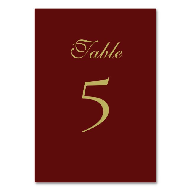 Tarjeta de número de tabla formal para navidades (Anverso)