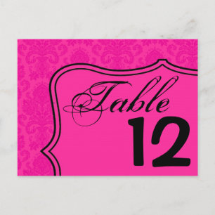 Tarjeta de número de tabla Impresión de encaje de 