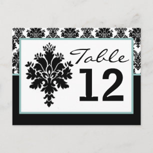 Tarjeta de número de tabla Impresión de encaje de 