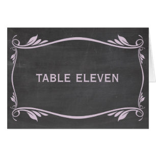 Tarjeta de número de tabla Lilac Flourish Chalkboa