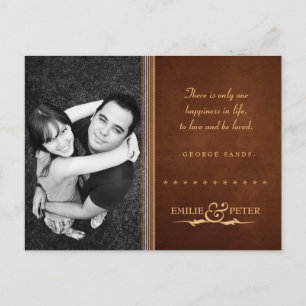 Tarjeta de número de tabla marrón rica en póster v