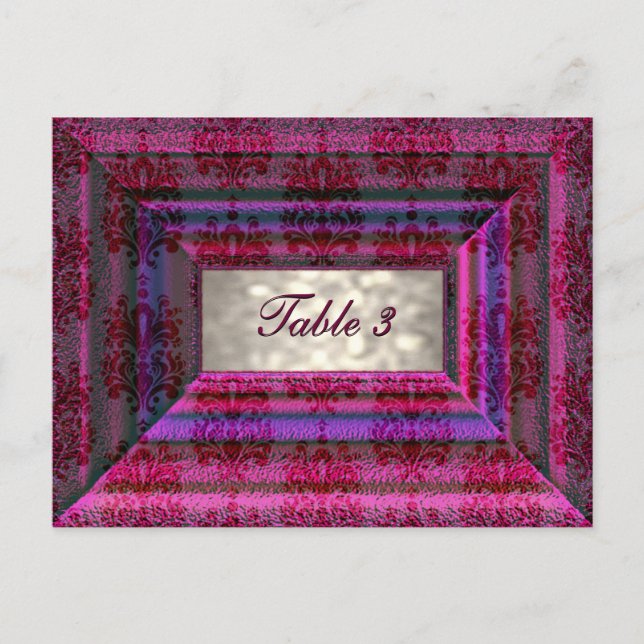 Tarjeta de número de tabla Monteuxe (Anverso)