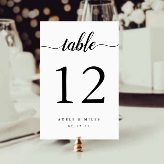 Tarjeta de número de tabla personalizada en blanco (Subido por el creador)