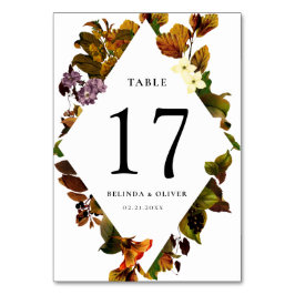 Tarjeta de número de tabla personalizada Grace Vin