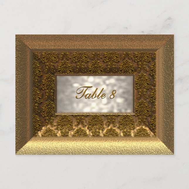 Tarjeta de número de tabla Regal Victorian (Anverso)