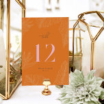 Tarjeta de número de tabla tropical moderna<br><div class="desc">Esta tarjeta con número de mesa de la colección Leilani presenta colores vivos y llamativos y una tipografía moderna,  ¡no deje de impresionar a sus huéspedes! Personalízalo con tus datos fácil y rápidamente. Simplemente pulse el botón "personalizar" para reorganizar y formatear el estilo y la ubicación del texto.</div>