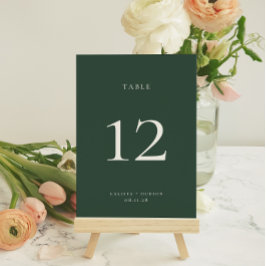 Tarjeta de número de tabla verde BRUNSWICK