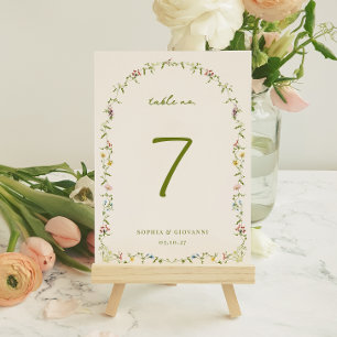 Tarjeta de número de tabla VERONA Frame Boda