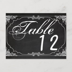 Tarjeta de número de tabla Víctor de color moderno