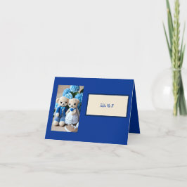 tarjeta de número de tabla vintage blue crochet