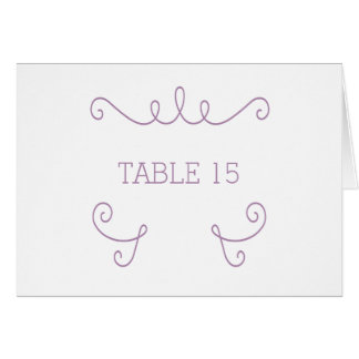Tarjeta de número de tabla violeta y sensacional