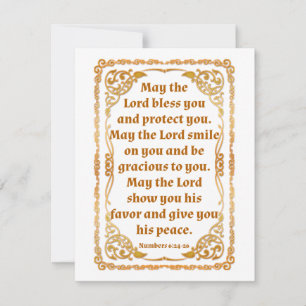 Tarjeta de números 6:24-26