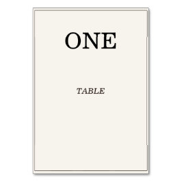 Tarjeta de números de mesa de boda elegante con es