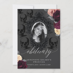 Tarjeta de Obituario Muerte a mi Juventud
