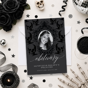 Tarjeta de Obituario Muerte a tus 20