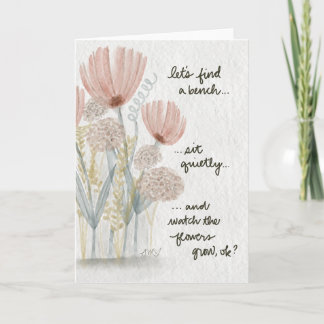 Tarjeta de Observa cómo crecen las flores