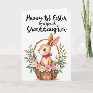 Tarjeta de Ocasión Conejito de Cestas Floridas
