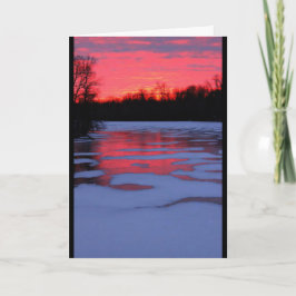 Tarjeta de Ocasión Cualquier Atardecer en el Lago 
