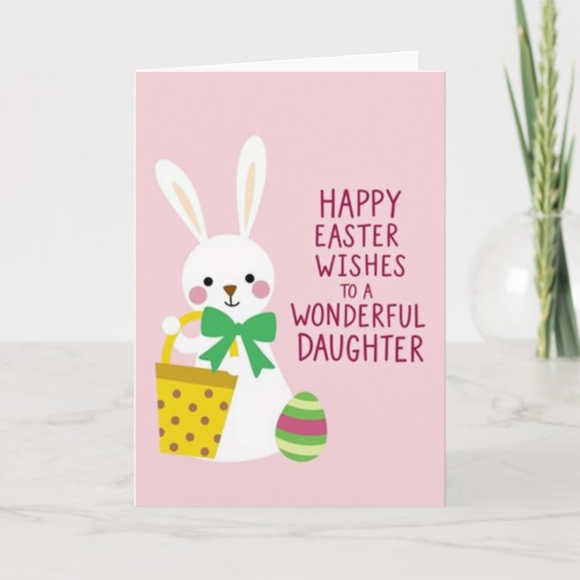 Tarjeta de Ocasión de Conejito Adorable de Primave (Anverso)