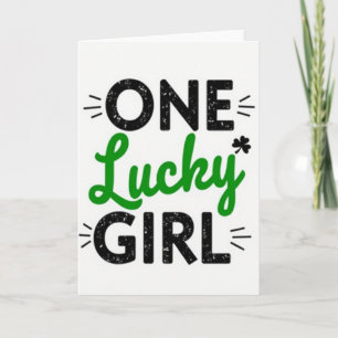 Tarjeta de Ocasión Feliz para Una Chica Afortunada