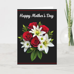 Tarjeta de Ocasión Floral de Terciopelo