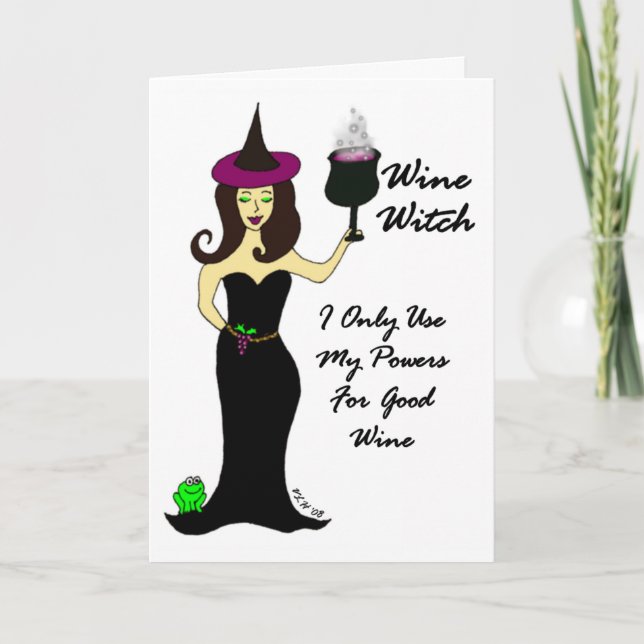 Tarjeta de Ocasión para toda la Bruja del Vino (Anverso)