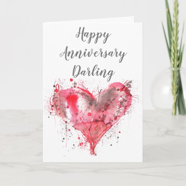 Tarjeta de Ocasión Personalizada - Corazón Rojo sa (Anverso)