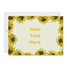 Tarjeta De Ocasión Rústica Bordeada De Girasol