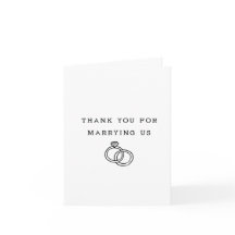 Tarjeta de Oficiante de Boda 'Gracias por Casarnos