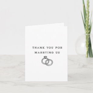 Tarjeta de Oficiante de Boda 'Gracias por Casarnos