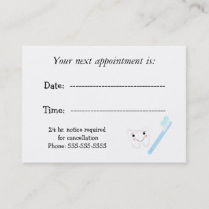 Tarjeta de Oficina de Cita Dental