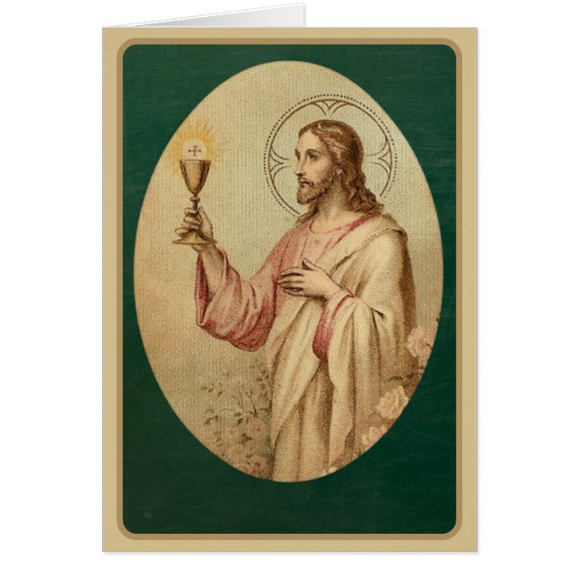 Tarjeta de ofrecimiento total católica del corazón (Frente)