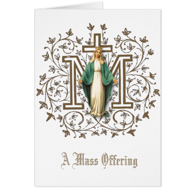 Tarjeta de Ofrenda de la Misa Católica Religiosa V (Frente)