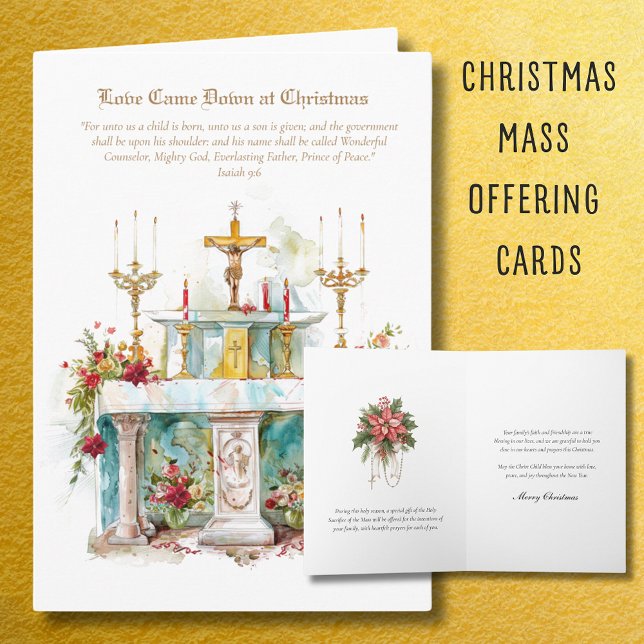 Tarjeta de Ofrenda de Misa de Navidad Católica (Subido por el creador)