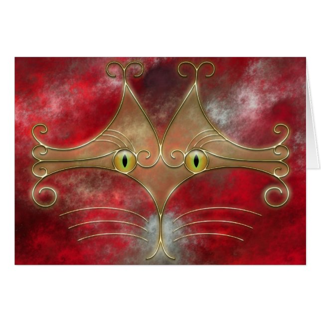 Tarjeta de ojos para gato (Anverso (Horizontal))