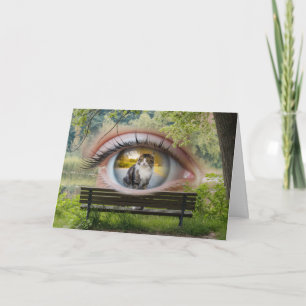 Tarjeta de ojos para gato