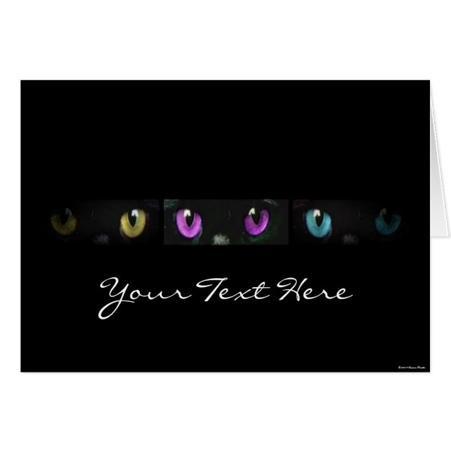 Tarjeta de ojos para gato (Anverso (Horizontal))