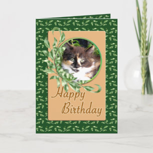 Tarjeta de ojos verdes del feliz cumpleaños del