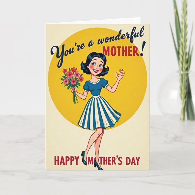 Tarjeta de ola del Día de la Madre dulce (Anverso)