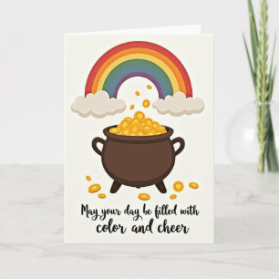 Tarjeta de Olla de Oro de la Fortuna Arcoíris