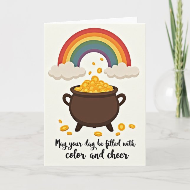 Tarjeta de Olla de Oro de la Fortuna Arcoíris (Anverso)