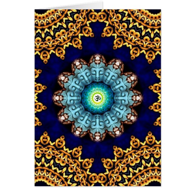 Tarjeta de OM Buda de la turquesa (Frente)